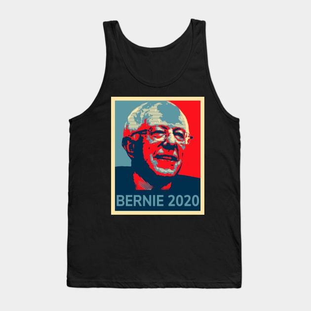 Bernie 2020 T-Shirt - Retro Poster Tank Top by Ilyashop